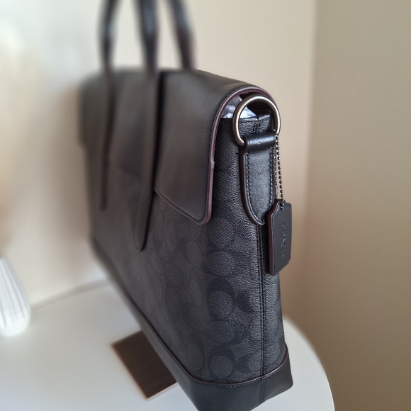 NWT Coach Hamilton Portfolio Brief In Signature Canvas 4190 $450 - Picture 4 of 10
